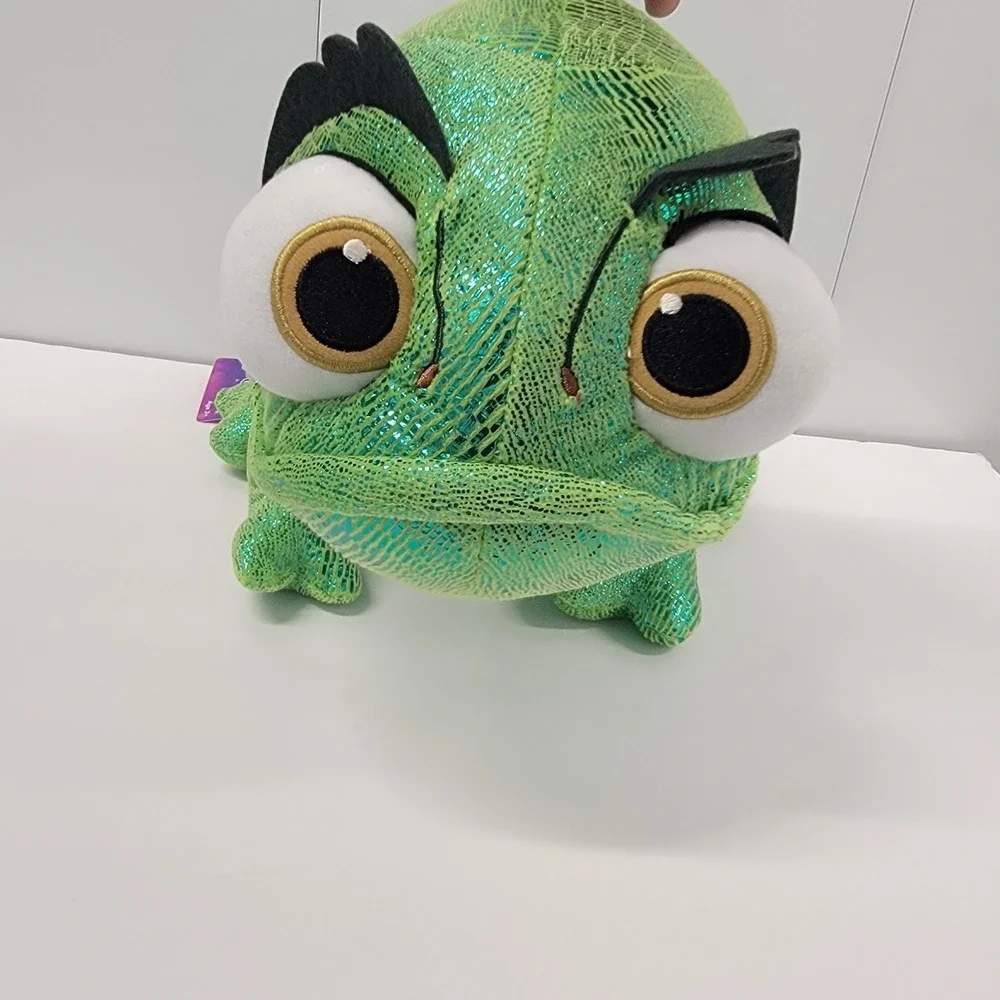 Disney Tangled Pascal Chameleon Metallic Green Shimmer Plush Pillow 18